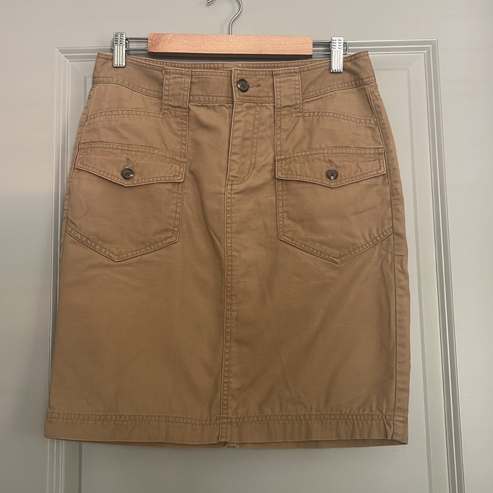 American Living Tan Cargo Skirt 100% Cotton